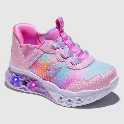 S Sport By Skechers Toddler Olive Step-Ins Sneakers - Pink 11T: Light Up, Slip On, Cushioned Insole