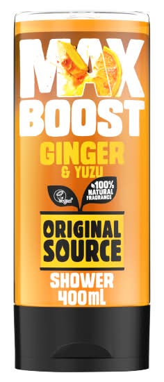 Original Source Ginger-Yuzu, Max Boost Ginger & Yuzu Shower Gel (400ml)
