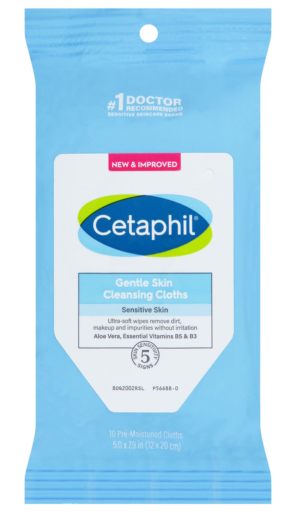 Cetaphil Gentle Skin Cleansing Cloths, 5.0 In x 7.9 In (10 ct)