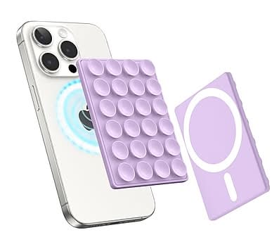 3D Luxe Magnetic Suction Phone Mount for Magsafe Case, Purple (MAG-SUC-PR)