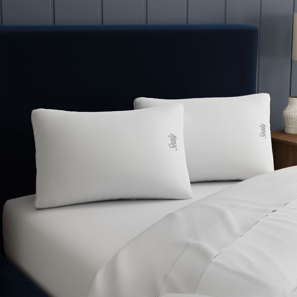 Sealy Sterling Collection Down-Alternative Pillow 400 Thread, Queen, White (2 ct)