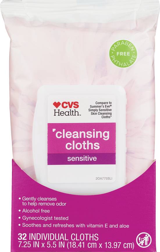 CVS Health Sensitive Skin Cleansing Cloths, 32CT