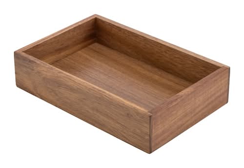 Seville Classics 9" X 6" X 2" Acacia Wood Drawer Organizer