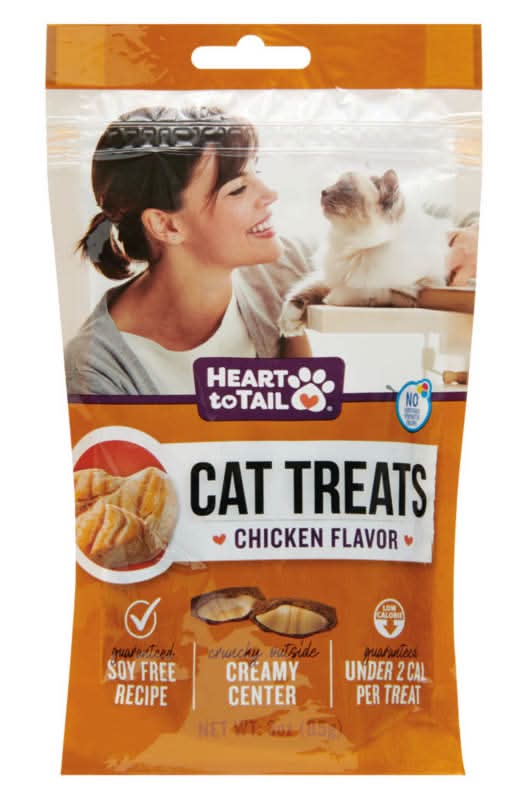 Heart to Tail Crunchy Cat Treats, Chicken (3 oz)