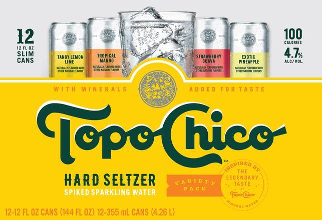 Topo Chico Spiked Sparkling Water Variety pack Hard Seltzer (12 ct, 12 fl oz)