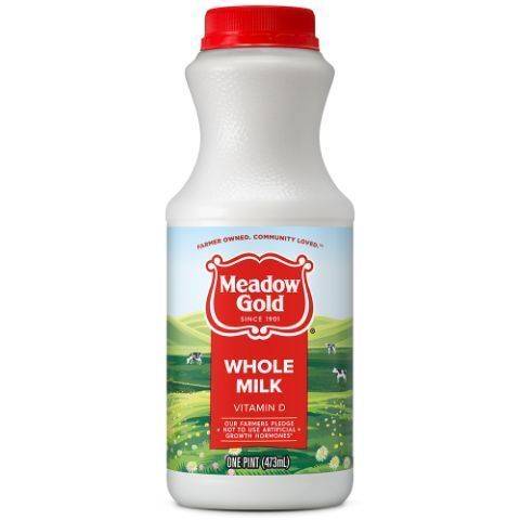 Meadow Gold Whole Milk Pint Plastic Bottle (pt)