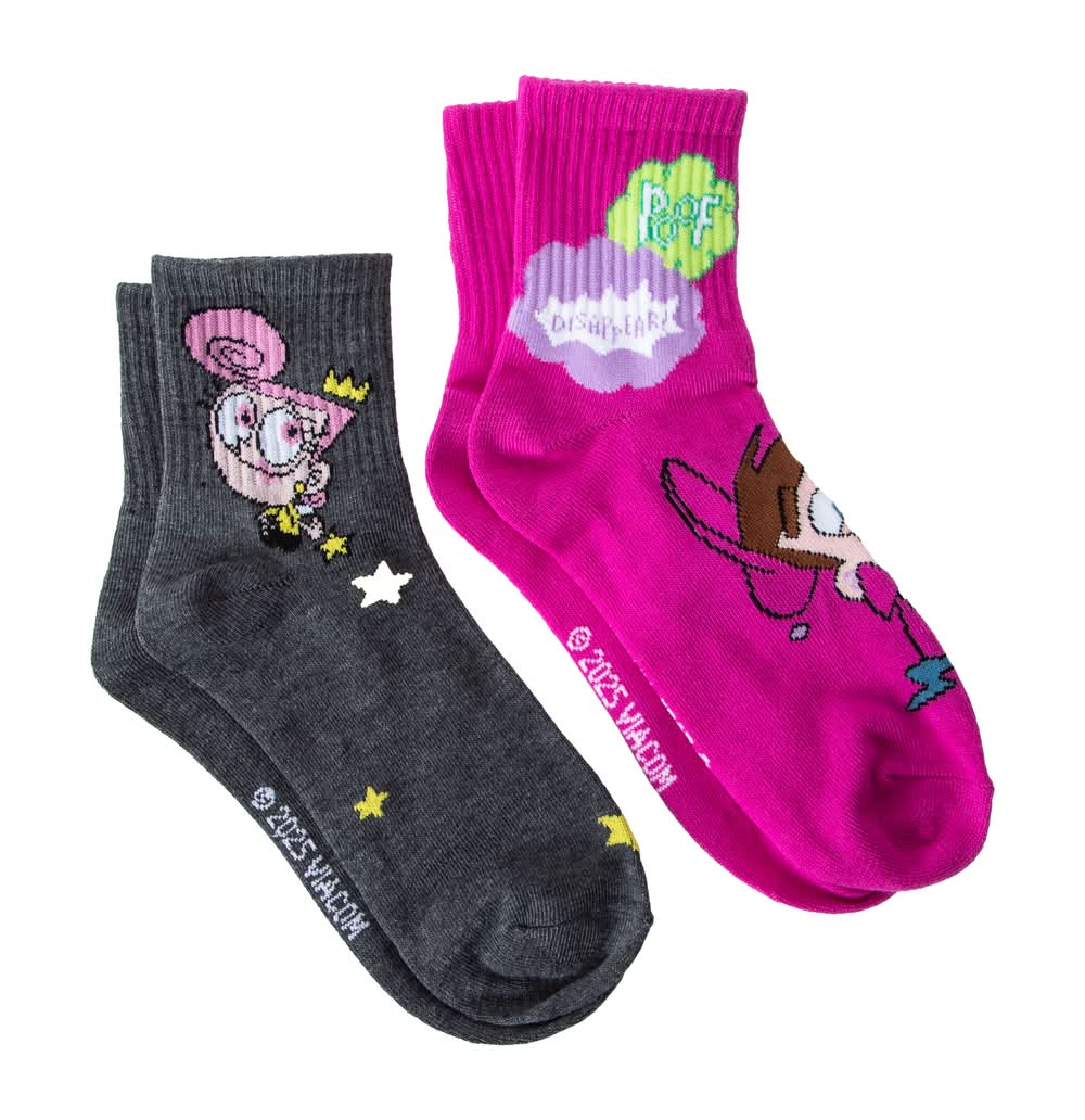 Branded Girls Mid-Crew Socks 2-Pack Dark Gray