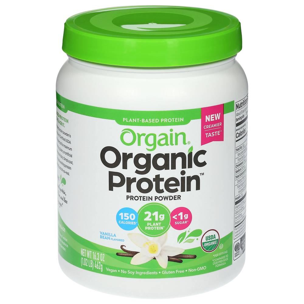 Orgain Organic Plant Based Vanilla Flavored Protein Powder (1.02 lbs)