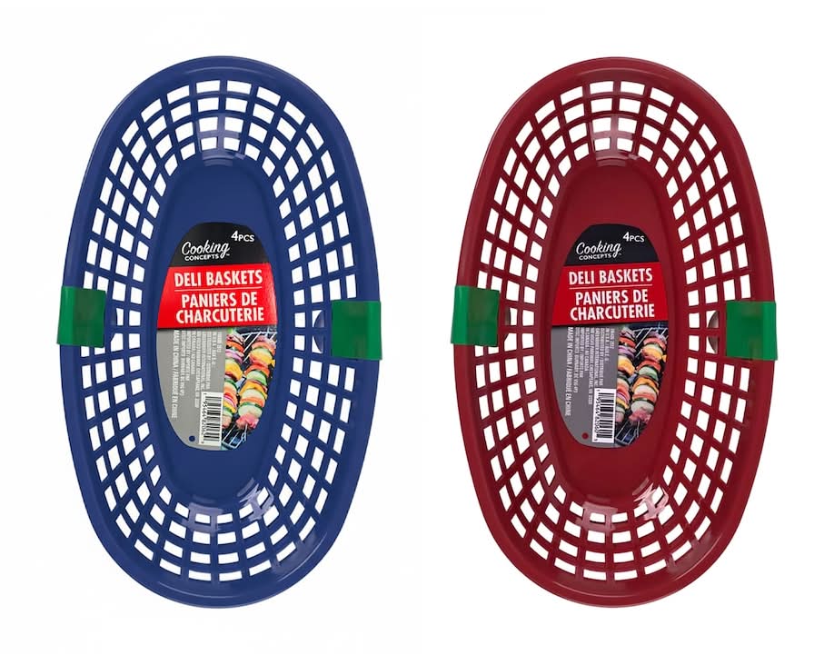 Cooking Concepts Deli Baskets, Red (4 ct)