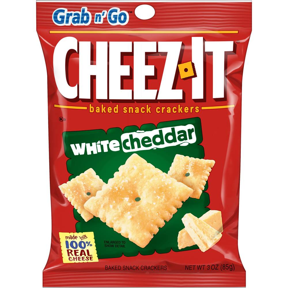 Cheez-It Baked Snack Crackers, White Cheddar (3 oz)