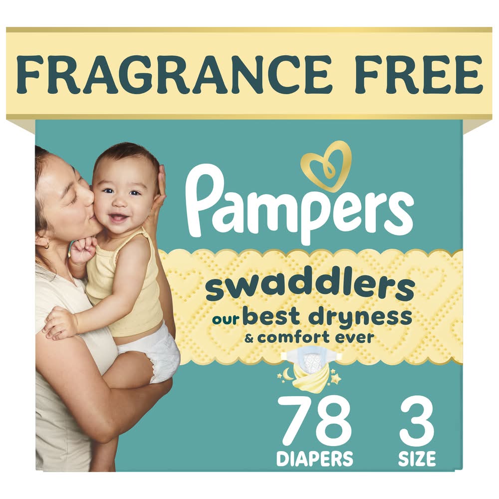 Pampers Swaddlers Baby Diapers, Stage 3 (78 ct)