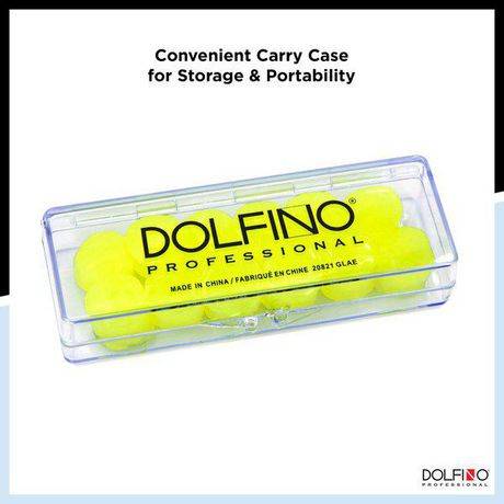 Dolfino Pro 12 Piece Silicone Ear Plugs with Case