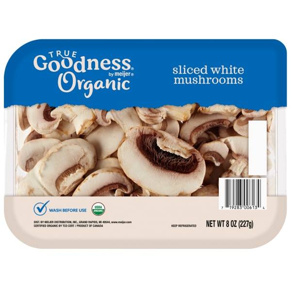 True Goodness Organic Sliced White Mushrooms (8 oz)