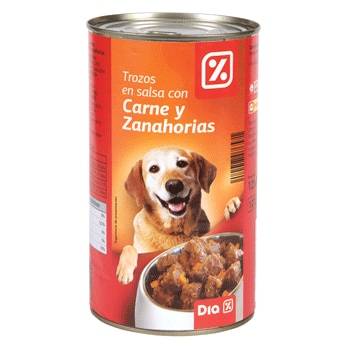 Alimento Perros Trozos Salsa Carne y Zanahorias Dia 250 Gr.