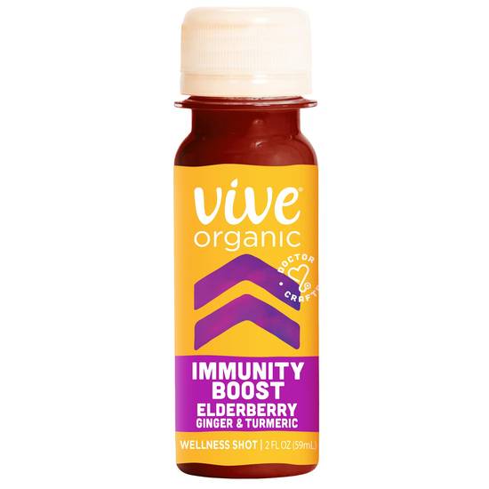 Vive Organic Elderberry, Ginger & Turmeric Immunity Boost Shot, 2 OZ
