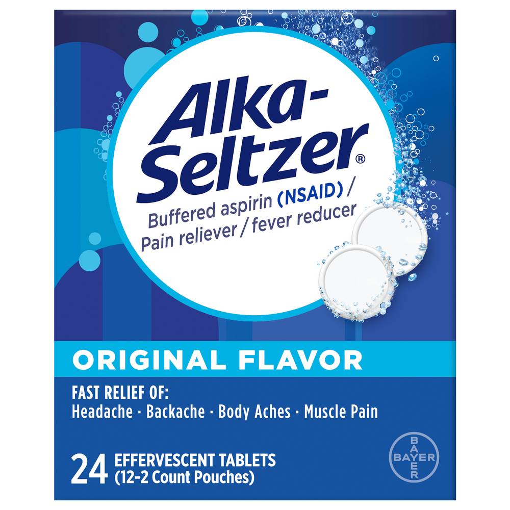 Alka-Seltzer Original Antacid Effervescent Analgesic Tablets (24 ct)