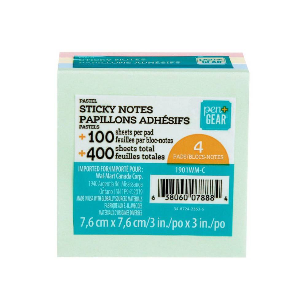 Pen+Gear Sticky Notes Assorted Pastels Delivery Near Me Order Online