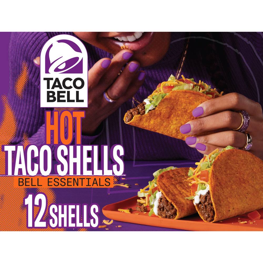 Taco Bell Crunchy Toco Shells, Hot Seasoned (4.8 oz, 12 ct)