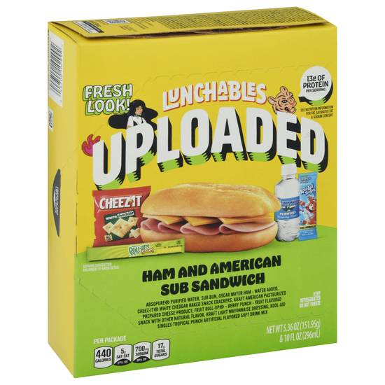 Lunchables · Uploaded Ham & American Sub Sandwich (1 kit)