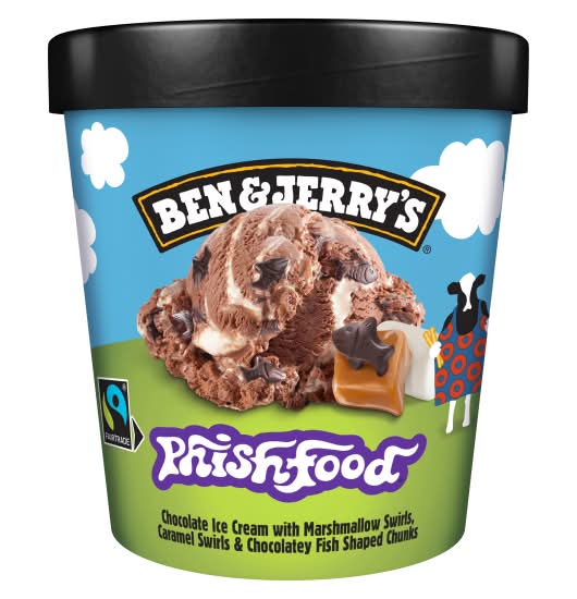 Ben & Jerry's Chocolate, Phish Food Ice Cream (465ml)