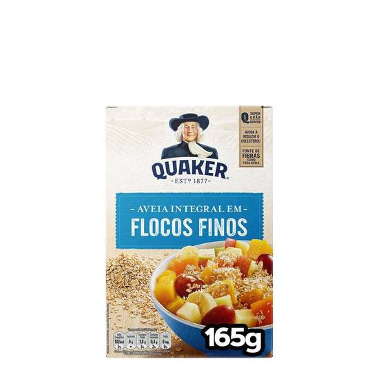 Quaker aveia integral em flocos finos (165 g)