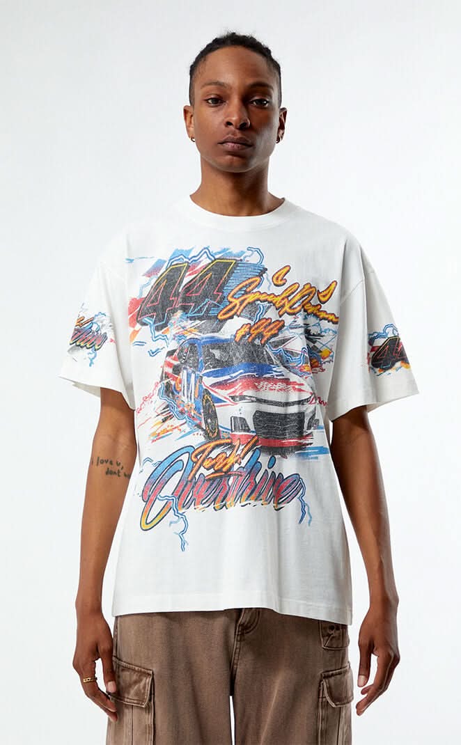 Pacsun Turbo Overdrive Oversized T-Shirt White XL