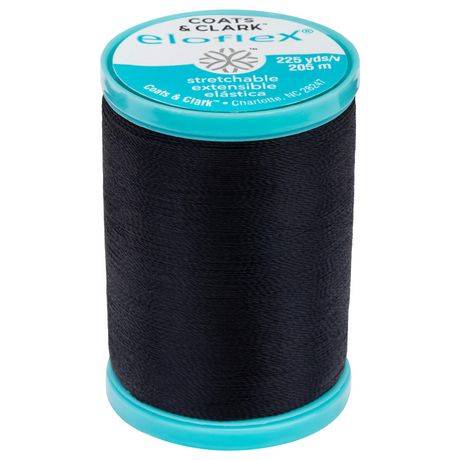 Coats & Clark Eloflex Stretch Thread, Black, 225 Yards, PBT