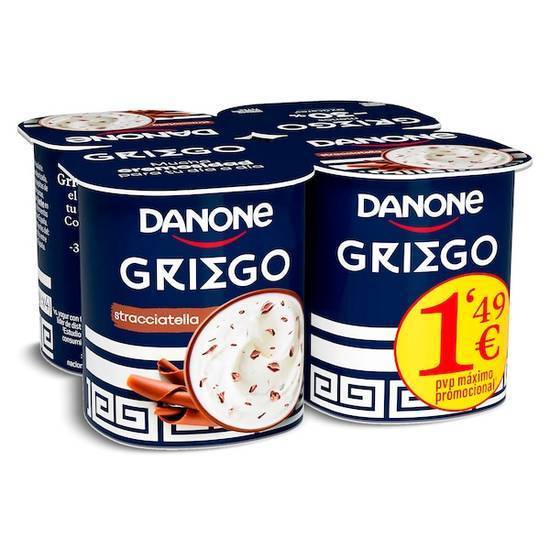 Yogur griego stracciatella Danone vaso 4 x 110 g