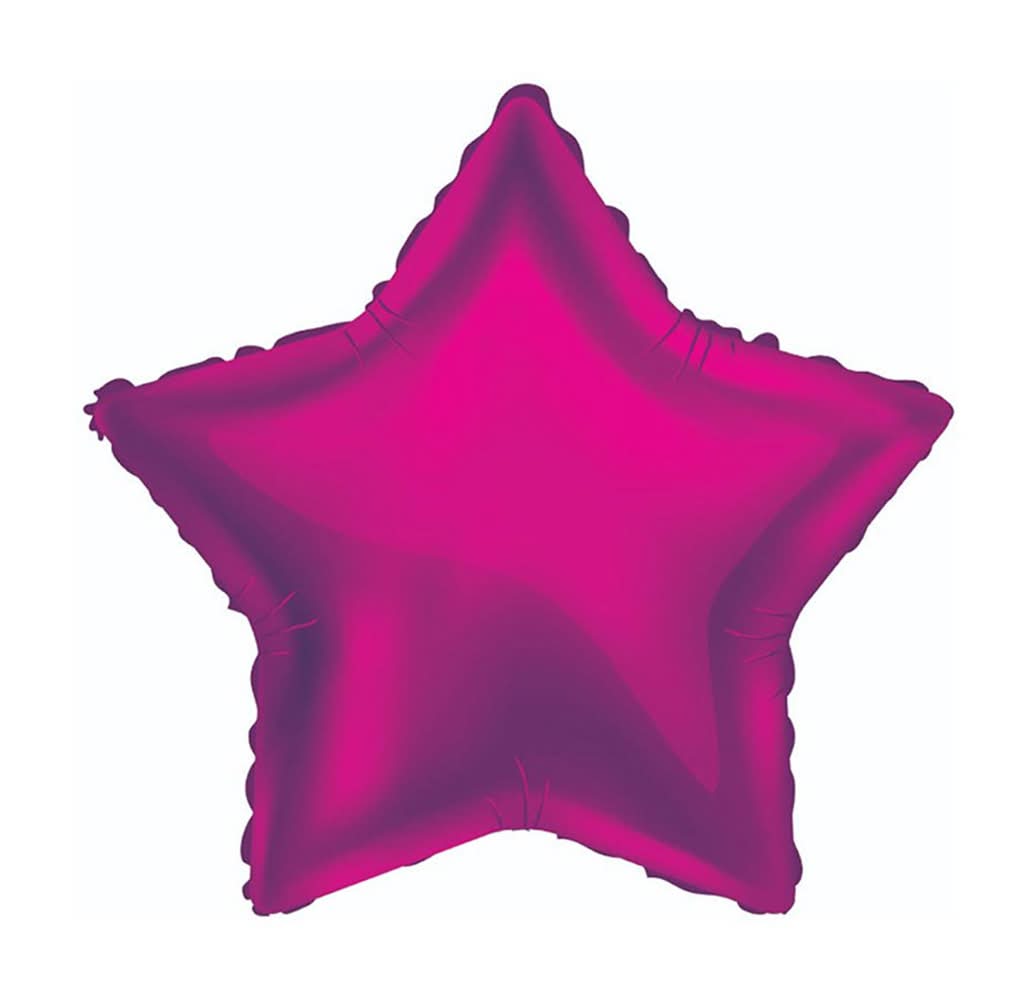 Stationery Balloon Pink Star Holographic 1 Ct