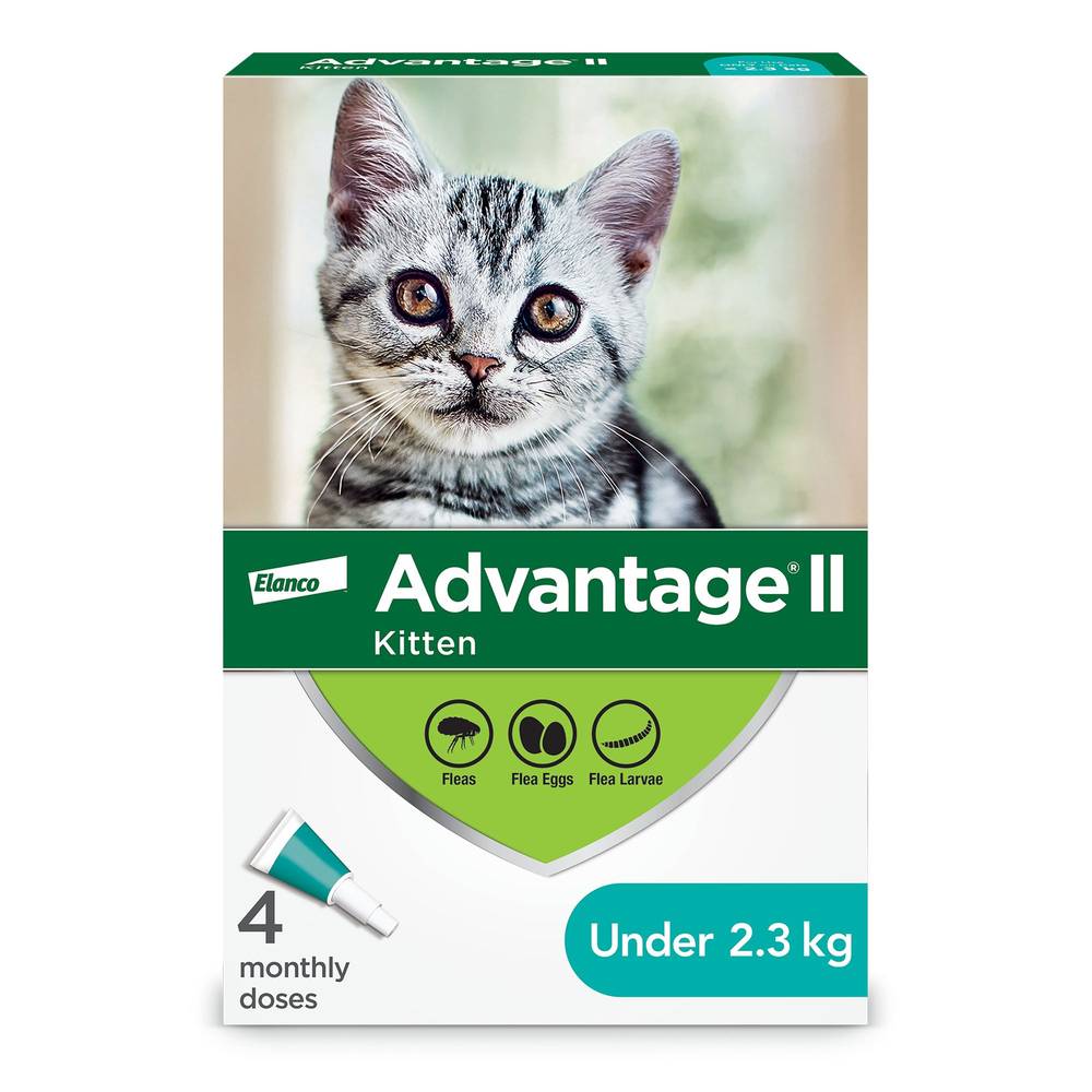 Advantage® II Kitten Once-A-Month Topical Flea Treatment - Under 2.3 kg (Size: 4 Count)