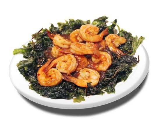 58. Crevettes avec sauce aux poivres noirs Szechaun et riz / Shrimps with Szechuan Black Pepper Sauce and rice / 川椒虾饭