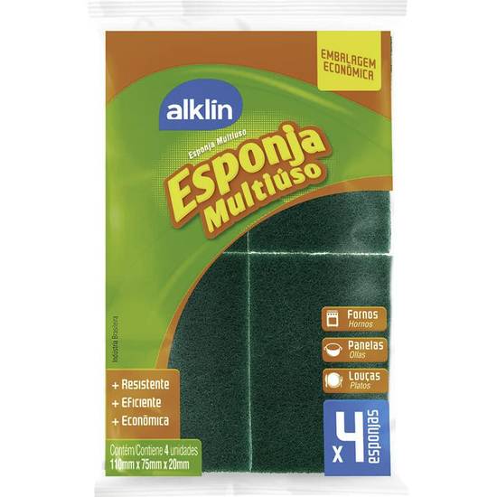 Alklin esponja multiuso (4 un)