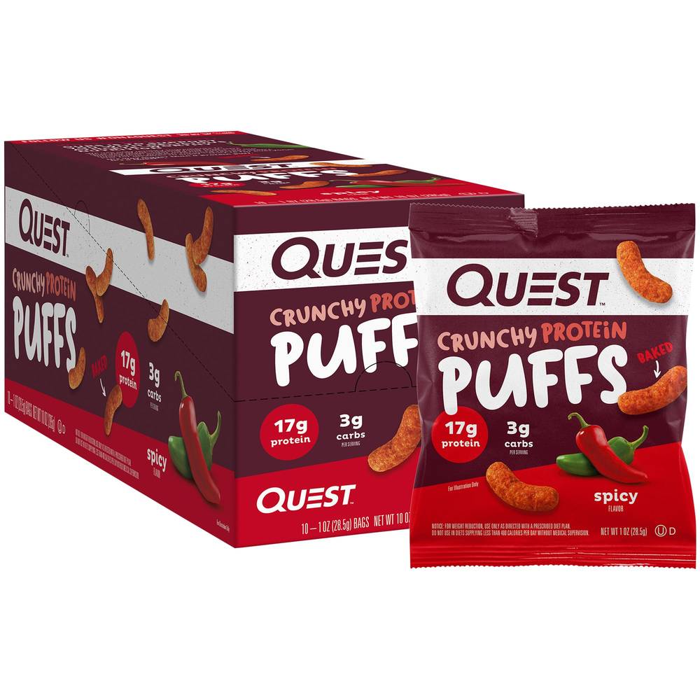 Quest Spicy Crunchy Protein Puffs (10 x 1 oz)