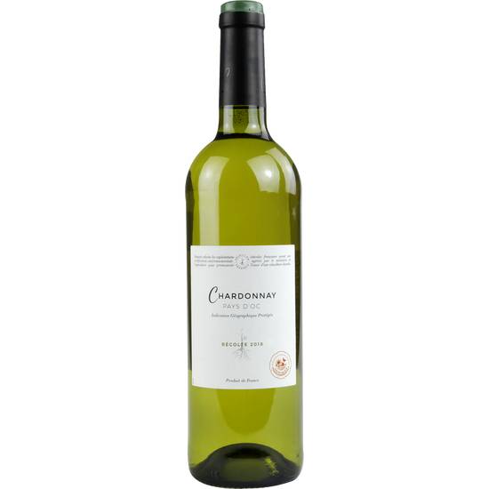 Vin blanc chardonnay blanc Franprix 75cl