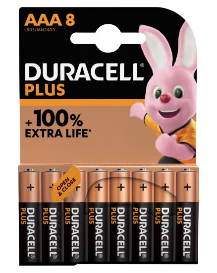 Duracell Plus Aaa Btteries (8 pack)