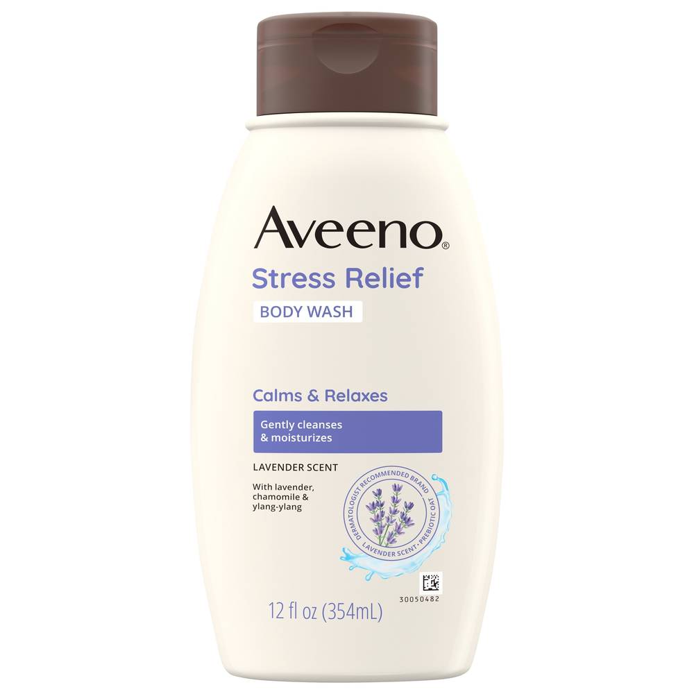 Aveeno Stress Relief Body Wash With Oat Lavender Scent