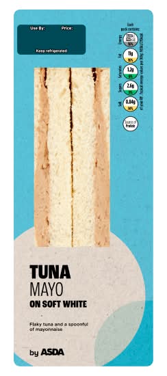 ASDA Tuna Mayo on Soft White Sandwich
