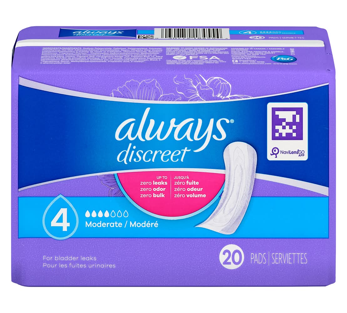 Always Bladder Leaks Moderate Pads, Women (20 ct)