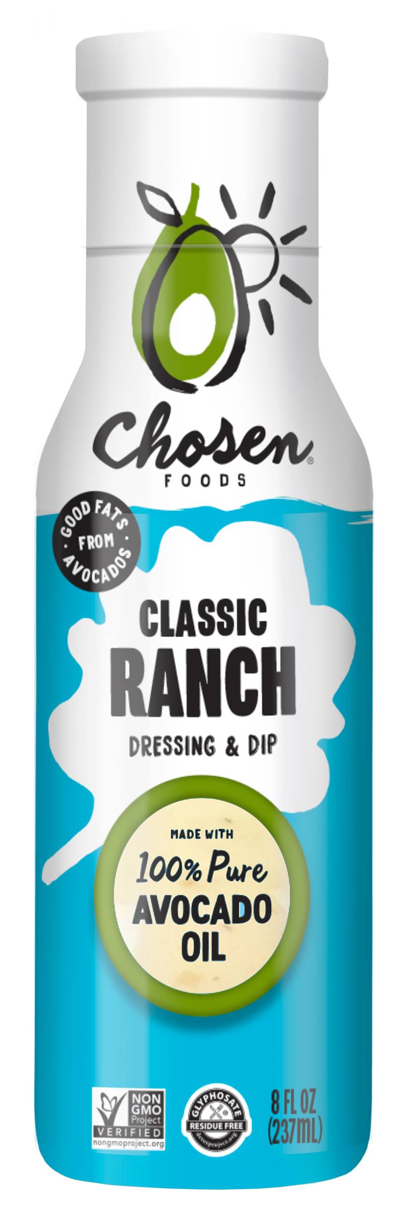 Chosen Foods Pure Avocado Oil Ranch Dressing & Marinade (8 fl oz)