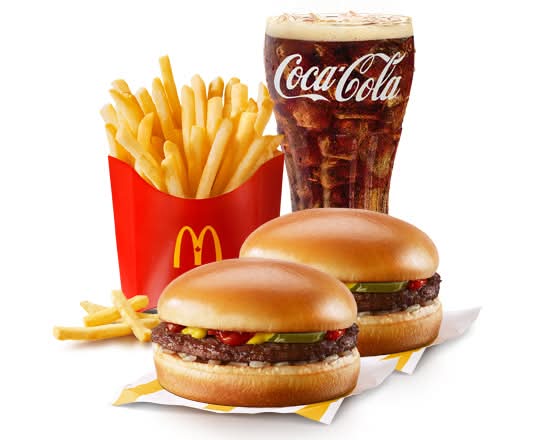 2 Hamburger Extra Value Meal [640-1080 Cals]