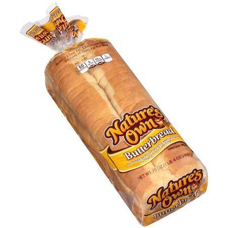 Nature's Own - White Butter Bread - 20 oz Loaf (1 Unit per Case)