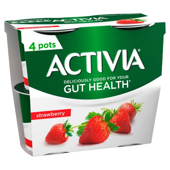 Activia Strawberry, Gut Health Yogurt (4 pack)