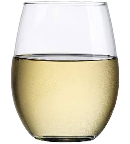 Home Essentials Basic White Wine Stemless Glass