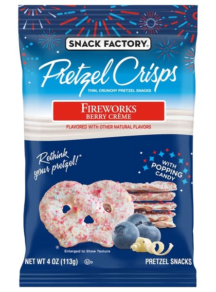 Snack Factory, Fireworks Berry Creme Pretzel Crisps