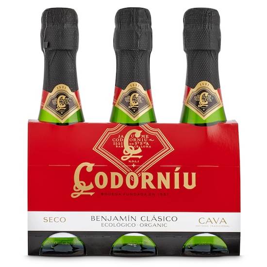 Cava Codorníu botella 3 x 20 cl