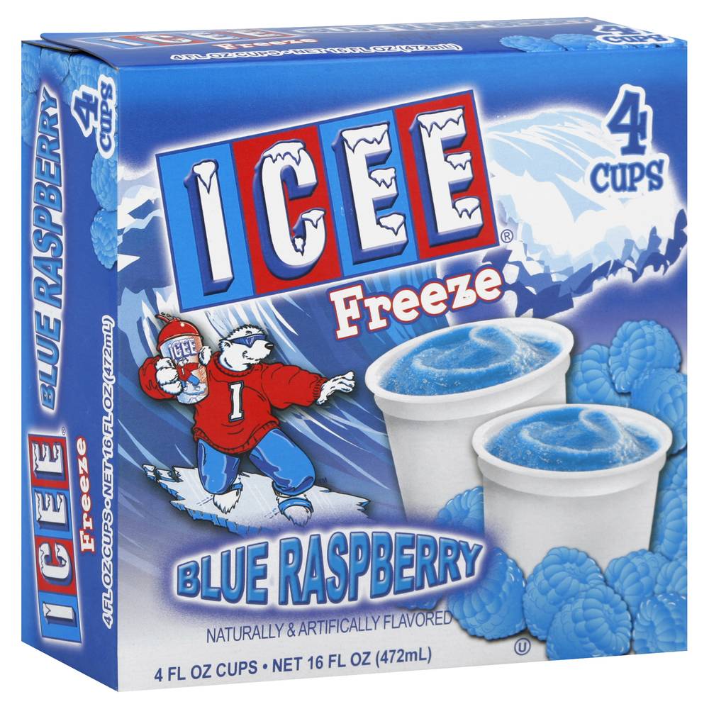ICEE Freeze Cups, Blue Raspberry (4 fl oz, 4 ct)
