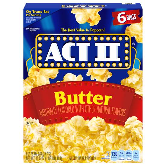 Act Ii Microwave Butter Popcorn (6 ct)