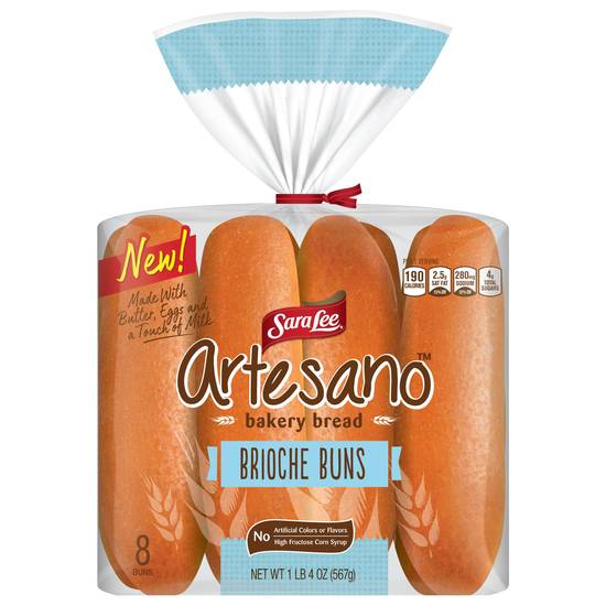 Sara Lee Artesano Brioche Hot Dog Buns