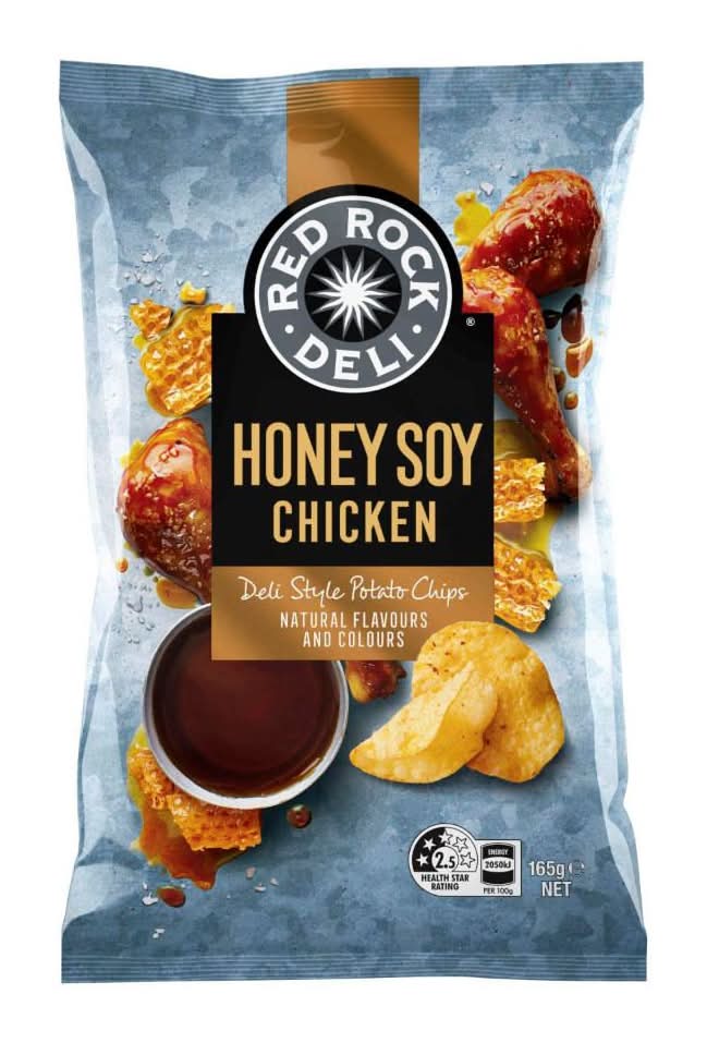 Red Rock Deli Potato Chips, Honey Soy Chicken (165g)
