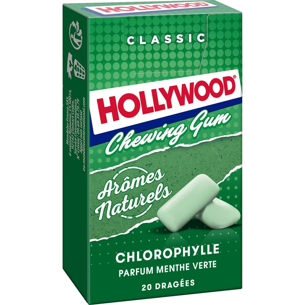 Hollywood - Chewing gum chlorophylle parfum (menthe verte)